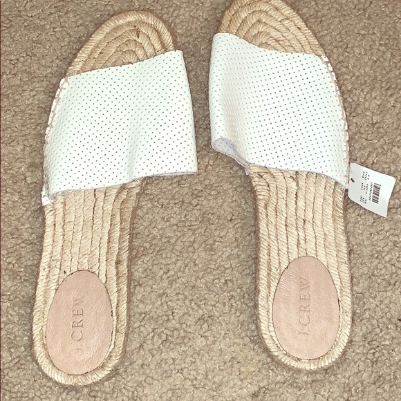 J. Crew Shoes - J. Crew Valencia White Leather Espadrille